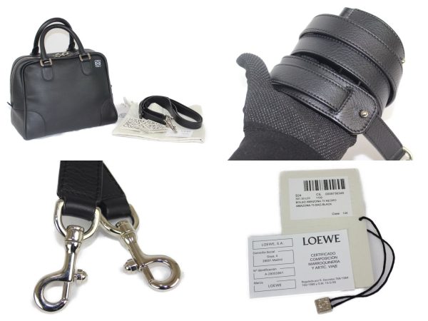 imgrc0079743212 Loewe Amazona 75 Leather Handbag Shoulder Black