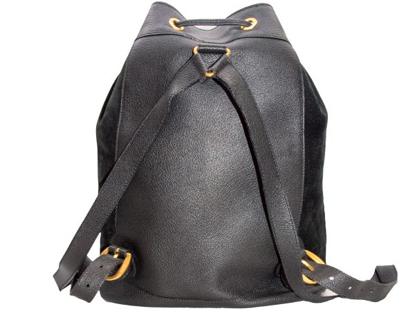 imgrc0079898494 GUCCI Bamboo Suede Backpack Leather Black