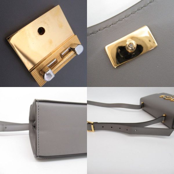 imgrc0080049032 GUCCI Zumi Shoulder Bag Leather Gray