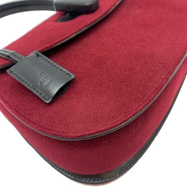 imgrc0080088639 GUCCI 2WAY Shoulder Handbag Wool Felt Wine Red