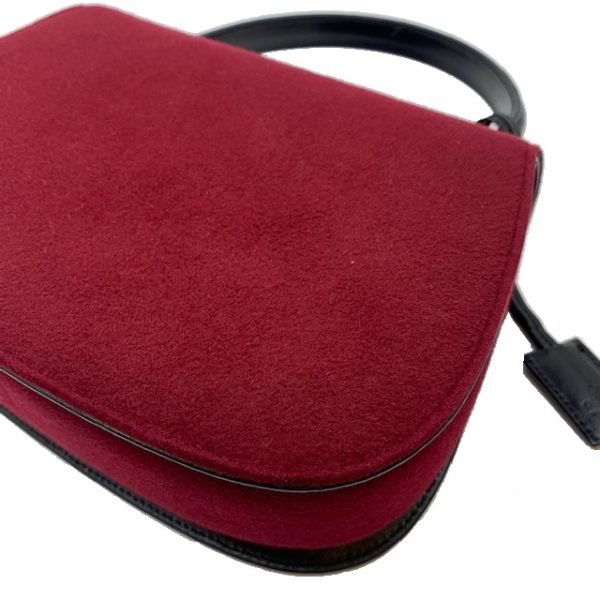 imgrc0080088642 GUCCI 2WAY Shoulder Handbag Wool Felt Wine Red