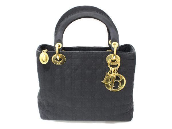 imgrc0080103403 Dior Lady Dior Nylon Black Gold Hardware