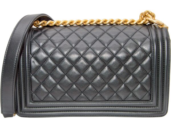 imgrc0080271803 CHANEL Boy Chain Shoulder Bag Calfskin Black