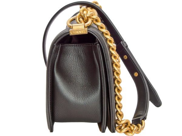 imgrc0080271805 CHANEL Boy Chain Shoulder Bag Calfskin Black