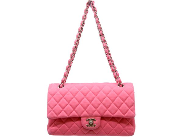 imgrc0080345284 CHANEL Matelasse Shoulder Bag Cotton Pink