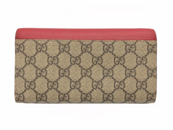 imgrc0080378466 GUCCI Chain Wallet Long Wallet GG Supreme Red