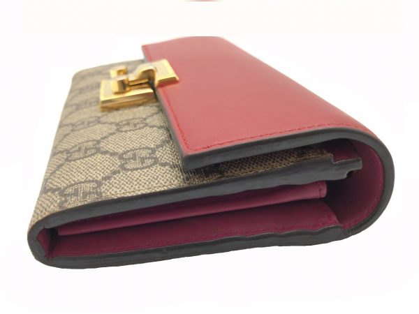 imgrc0080378469 GUCCI Chain Wallet Long Wallet GG Supreme Red