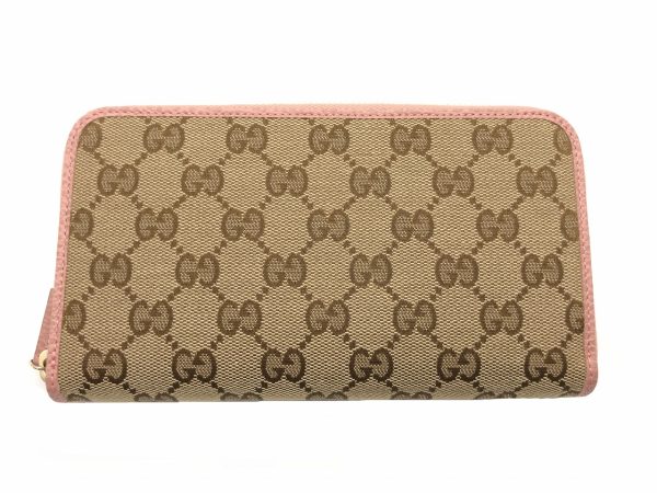 imgrc0080378474 GUCCI Round Zipper Long Wallet GG Canvas Leather Pink