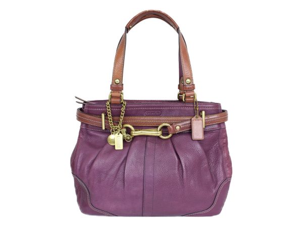 imgrc0080597188 Coach Hamptons Handbag Tote Purple Brown