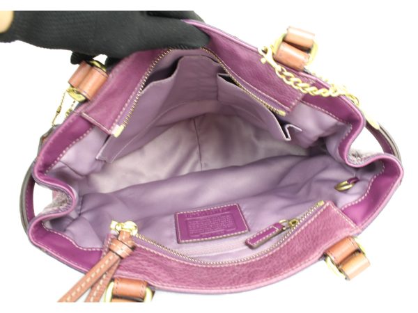 imgrc0080597194 Coach Hamptons Handbag Tote Purple Brown