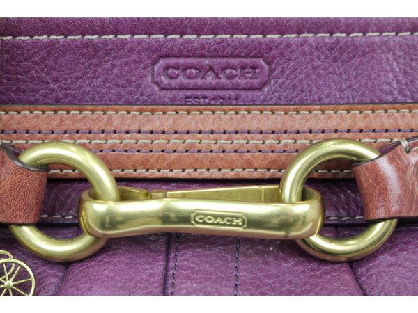 imgrc0080597198 Coach Hamptons Handbag Tote Purple Brown