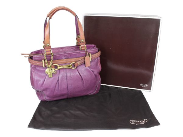 imgrc0080597206 Coach Hamptons Handbag Tote Purple Brown