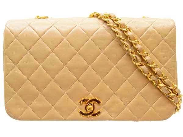 imgrc0080735258 CHANEL Matelasse Chain Shoulder Bag Lambskin Beige Gold