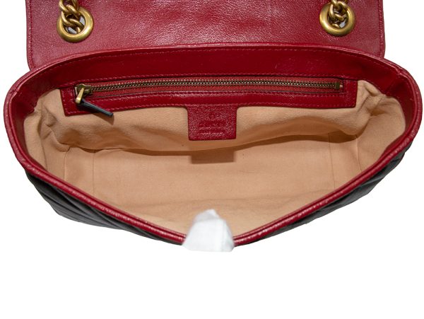 imgrc0080765413 GUCCI Shoulder Bag Leather Black Red