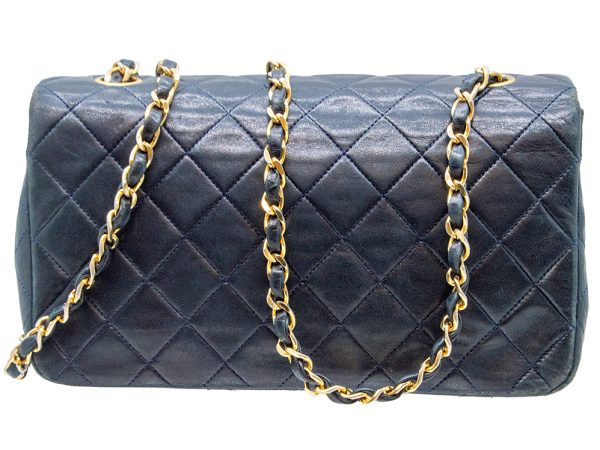 imgrc0081001690 CHANEL Matelasse Chain Shoulder Bag Lambskin Navy Gold