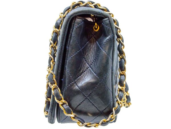 imgrc0081001691 CHANEL Matelasse Chain Shoulder Bag Lambskin Navy Gold