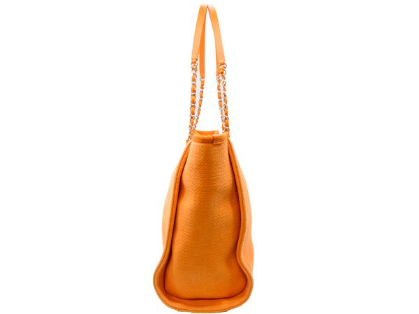 imgrc0081205365 CHANEL Deauville Tote Orange