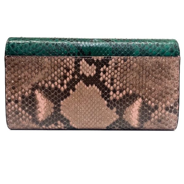 imgrc0081237145 GUCCI Boutique Line Wallet Python Leather Green Pink Purple