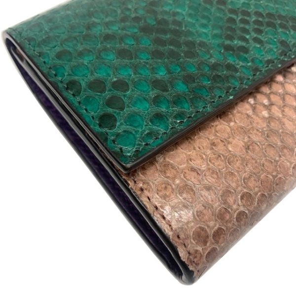 imgrc0081237147 GUCCI Boutique Line Wallet Python Leather Green Pink Purple