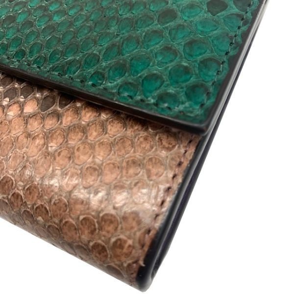 imgrc0081237148 GUCCI Boutique Line Wallet Python Leather Green Pink Purple