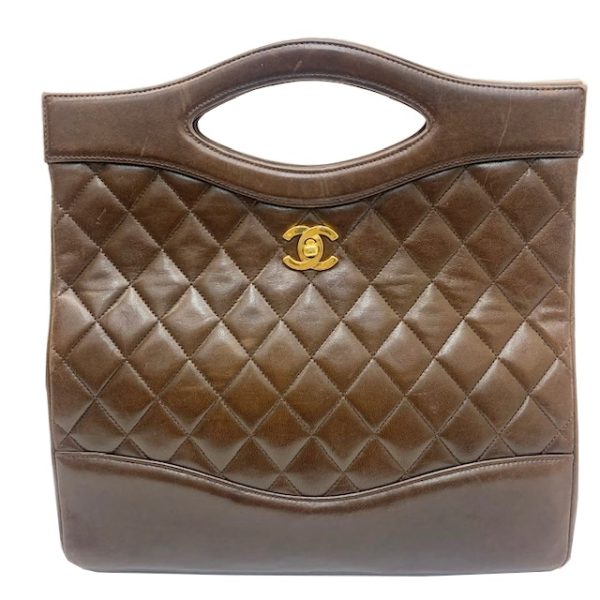 imgrc0081548017 CHANEL Handbag Matelasse Lambskin Brown