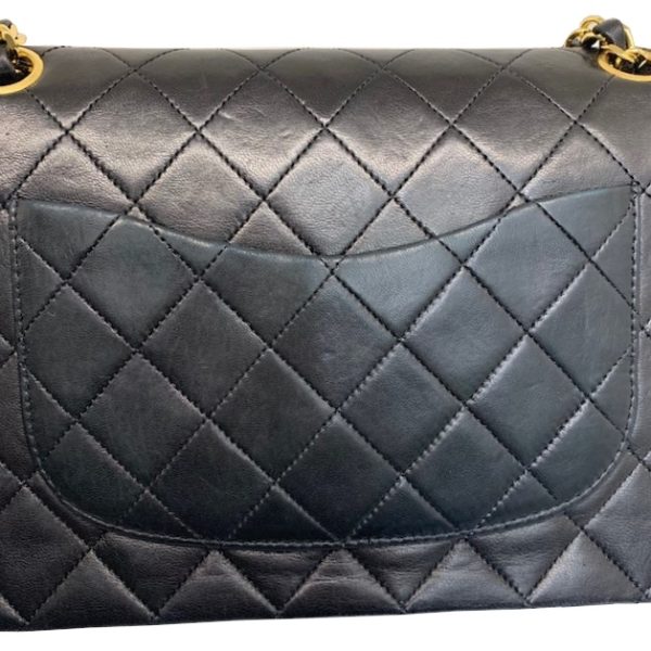 imgrc0081557117 CHANEL Matelasse W Flap Chain Bag Lambskin Black 25cm