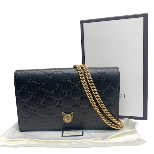 imgrc0081572125 GUCCI Chain Wallet Signature Cat