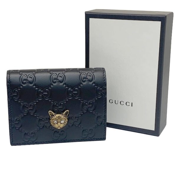 imgrc0081572132 GUCCI Bifold Wallet Signature Cat