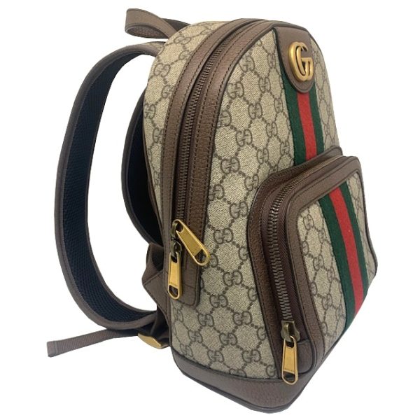 imgrc0081717707 GUCCI GG Supreme Ophidia Small Backpack Beige Brown