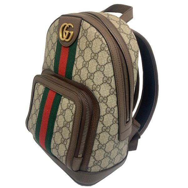 imgrc0081717708 GUCCI GG Supreme Ophidia Small Backpack Beige Brown