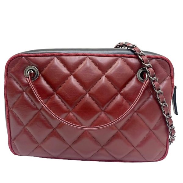 imgrc0082171122 CHANEL Camera Bag Matelasse Coco Mark Red Black