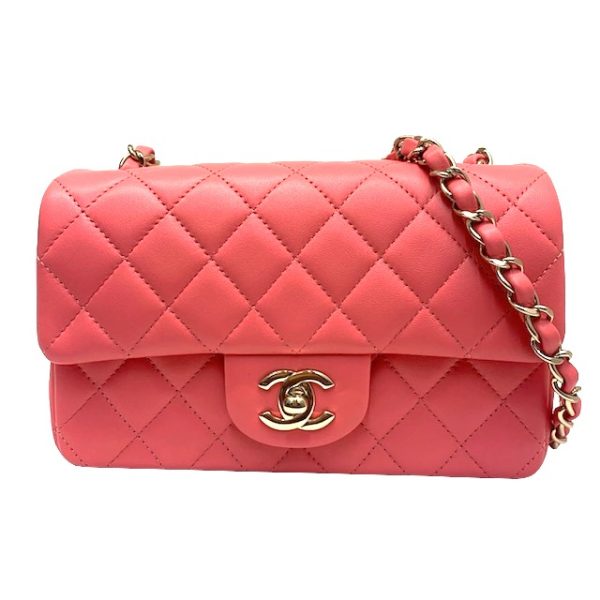 imgrc0082218889 CHANEL Mini Matelasse Chain Shoulder Lambskin Pink