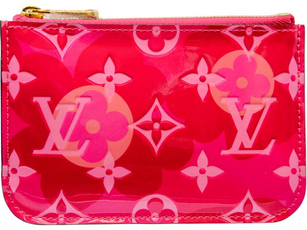 imgrc0082288547 LOUIS VUITTON Pochette Clé Card Case Monogram Vernis Fuchsia