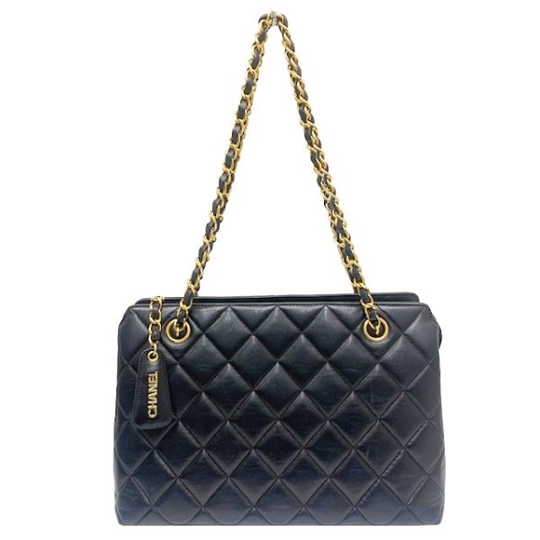 imgrc0082544043 CHANEL Chain Tote Bag Lambskin Black