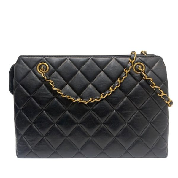 imgrc0082544045 CHANEL Chain Tote Bag Lambskin Black