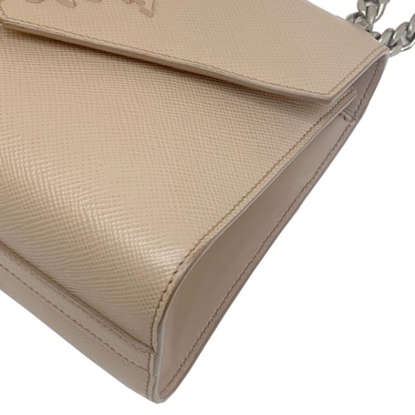 imgrc0082606960 PRADA Saffiano Chain Shoulder Bag Leather Beige