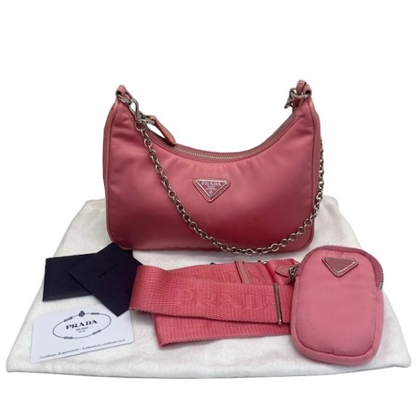 imgrc0082726070 PRADA Re Edition 2WAY Shoulder Bag Nylon Leather Pink