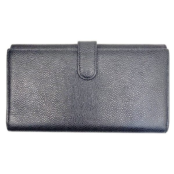 imgrc0082880654 CHANEL W Hook Long Wallet Coco Caviar Black