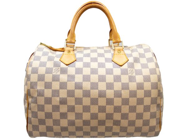 imgrc0082916663 LOUIS VUITTON Damier Azure Speedy 30 Handbag Brown