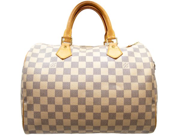 imgrc0082916665 LOUIS VUITTON Damier Azure Speedy 30 Handbag Brown