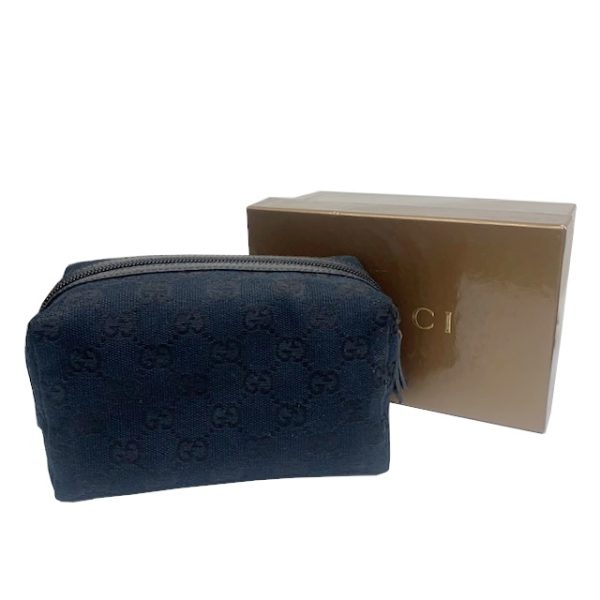 imgrc0083003159 GUCCI GG Canvas Cosmetic Pouch Black