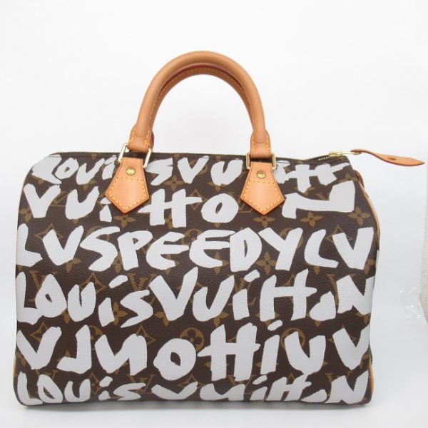 imgrc0083295759 LOUIS VUITTON Speedy 30 Argent Monogram Graffiti Handbag