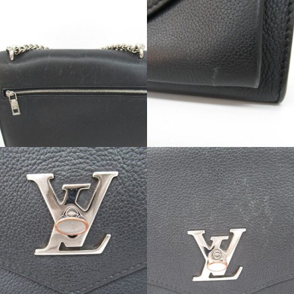 imgrc0083339074 LOUIS VUITTON My Lock Me Chain Shoulder Bag Leather Noir Black