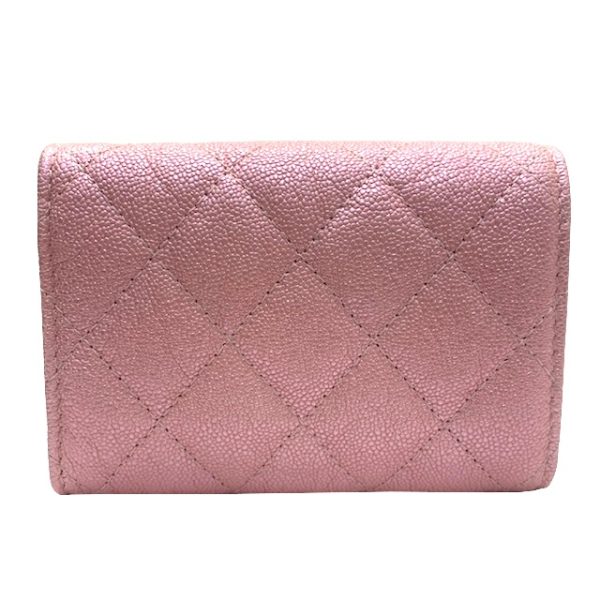 imgrc0083372701 CHANEL Matelasse Cocomark Trifold Wallet Caviar Skin Pink