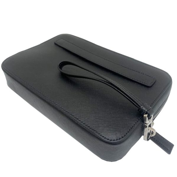 imgrc0083406941 PRADA Saffiano Clutch Bag Black