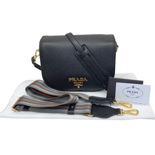 imgrc0083756997 PRADA Shoulder Bag Vitello Daino Black