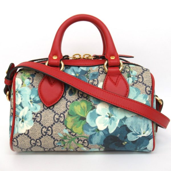 imgrc0083830210 GUCCI Mini Boston GG Blooms Sherry Line Shoulder Bag Red