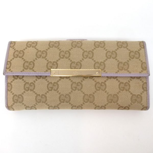 imgrc0083864998 GUCCI W hook bifold wallet GG canvas long wallet