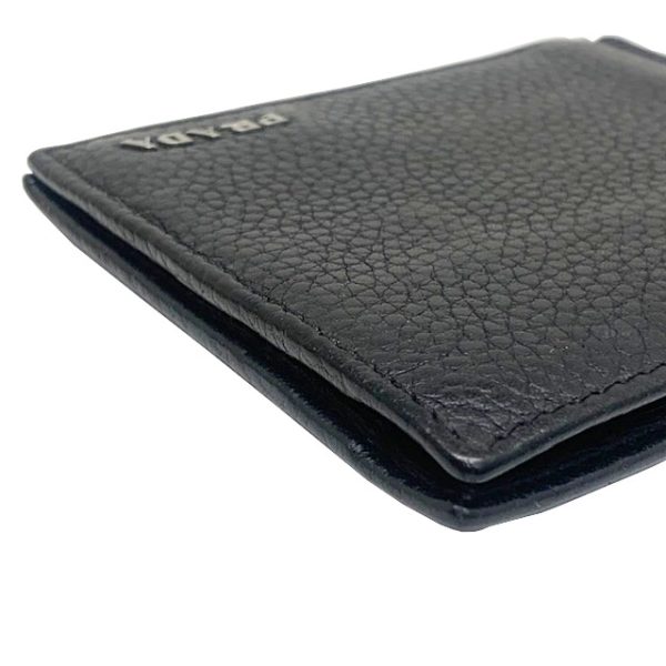 imgrc0083902534 PRADA Money Clip Bifold Wallet Leather Black