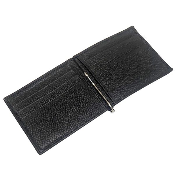 imgrc0083902536 PRADA Money Clip Bifold Wallet Leather Black